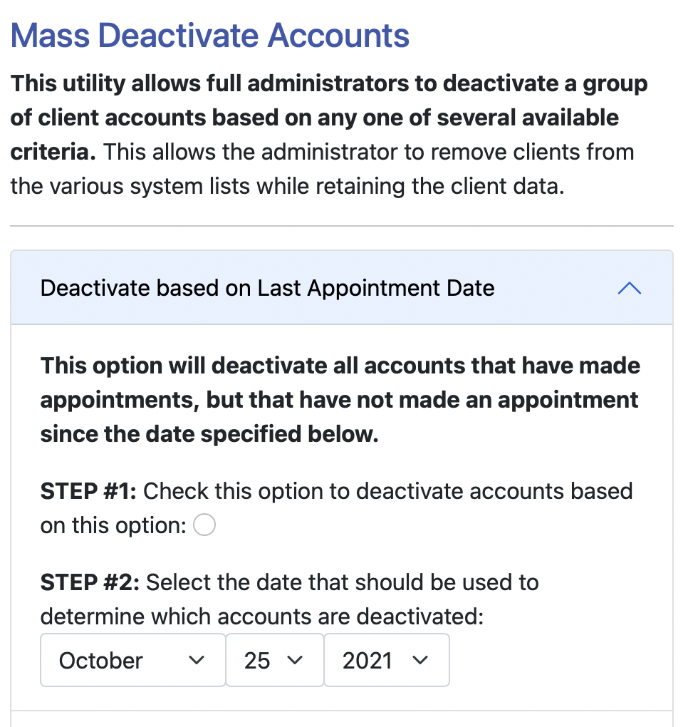 Mass Deactivate Accounts