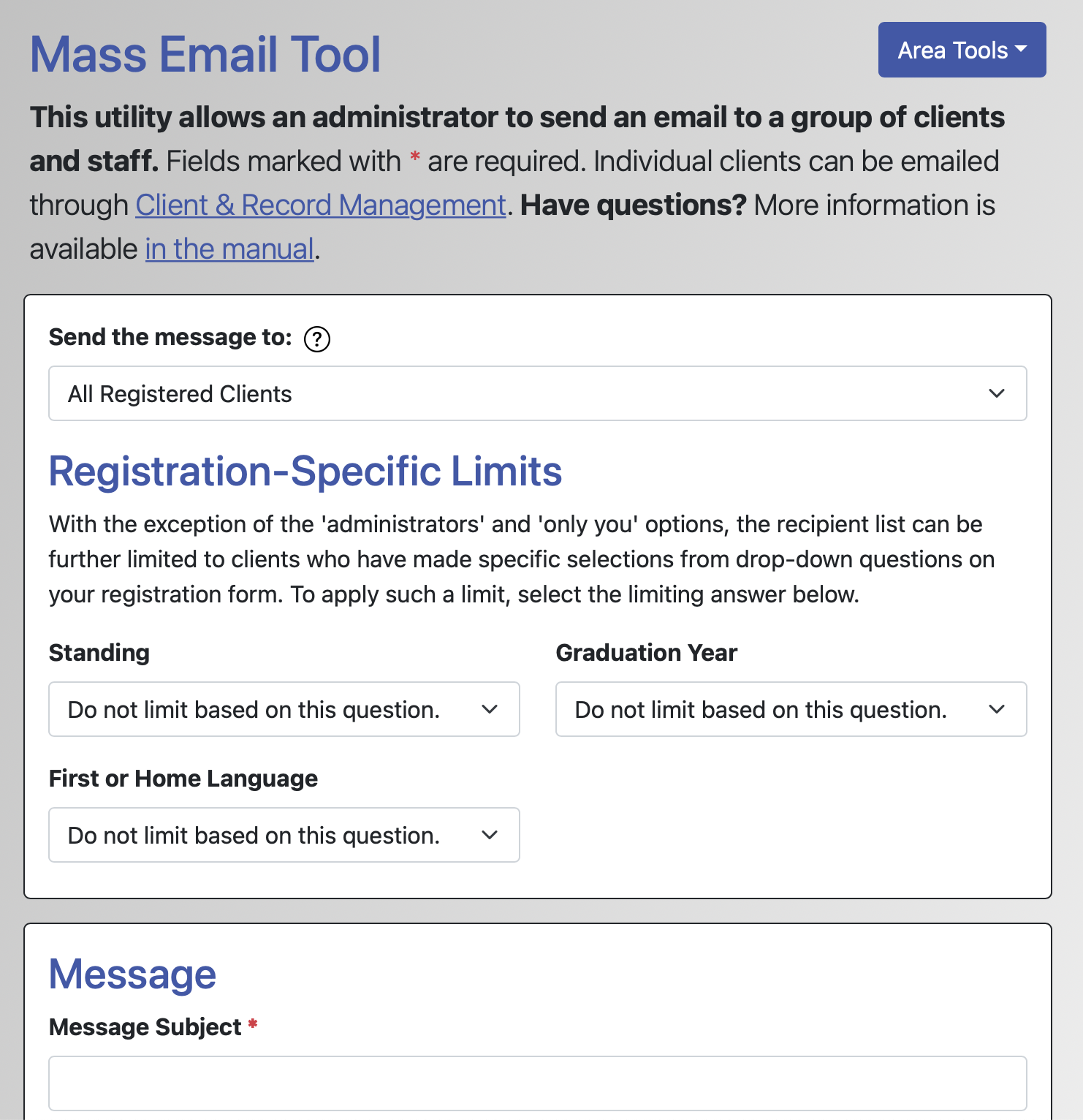 Mass Email Tool